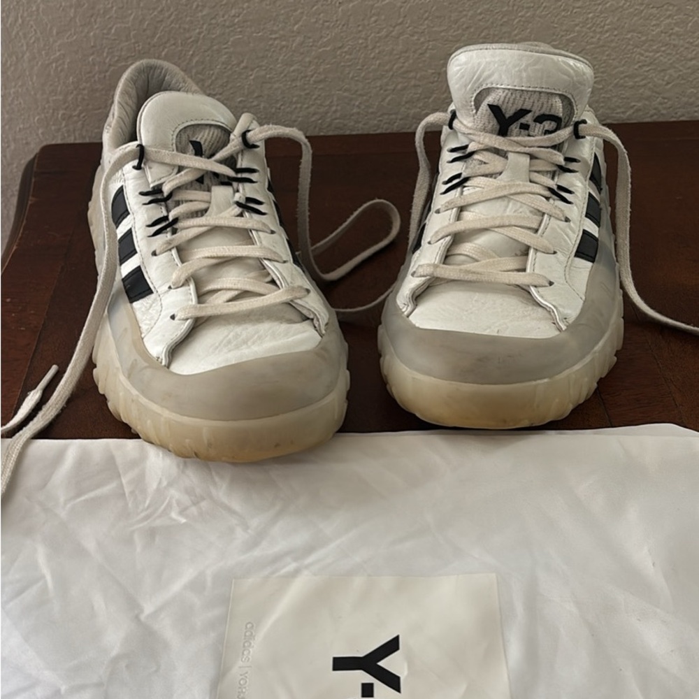 Y-3 White and Black Athletic Shoes